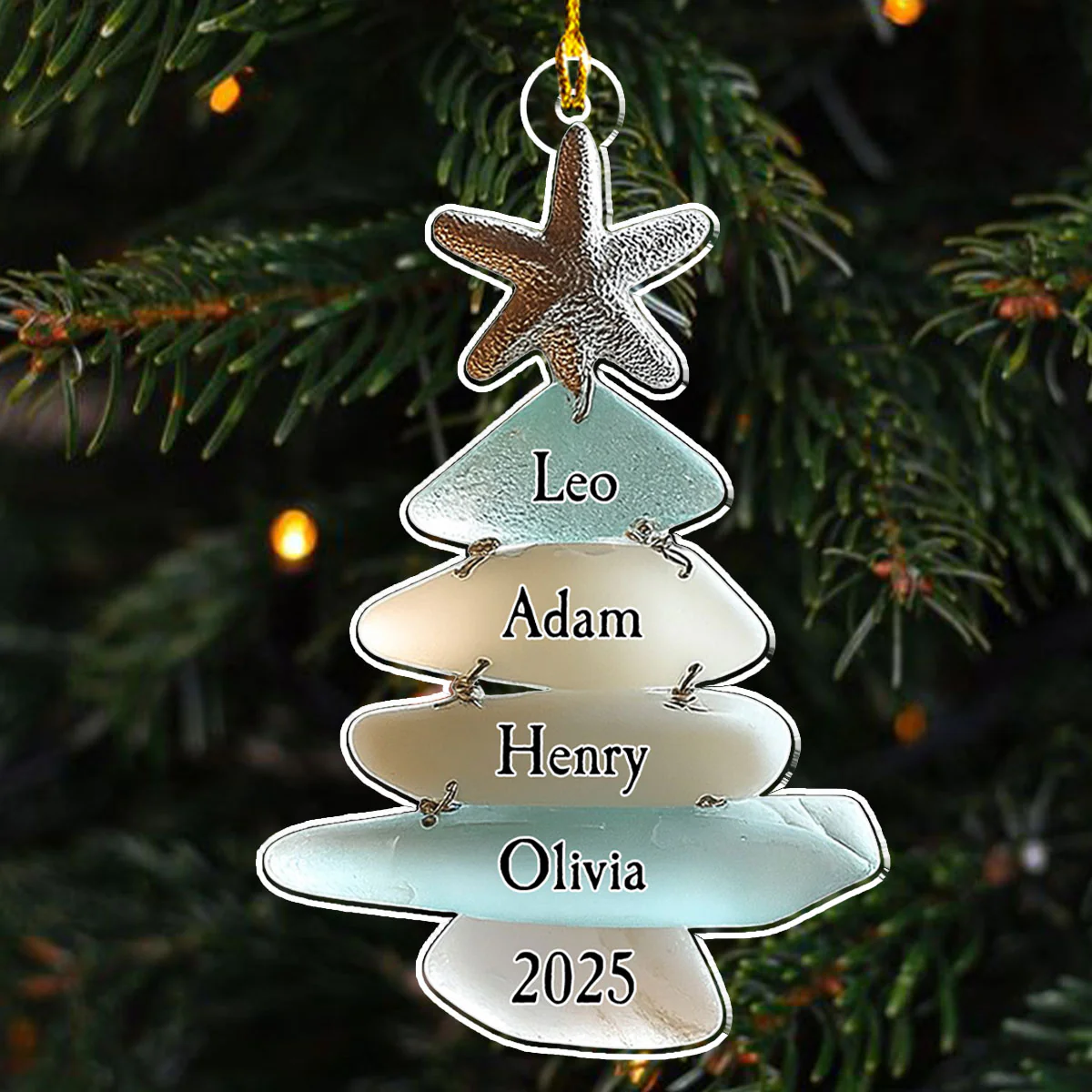 Family Sea - Personalized Custom Acrylic Ornament - Image 4