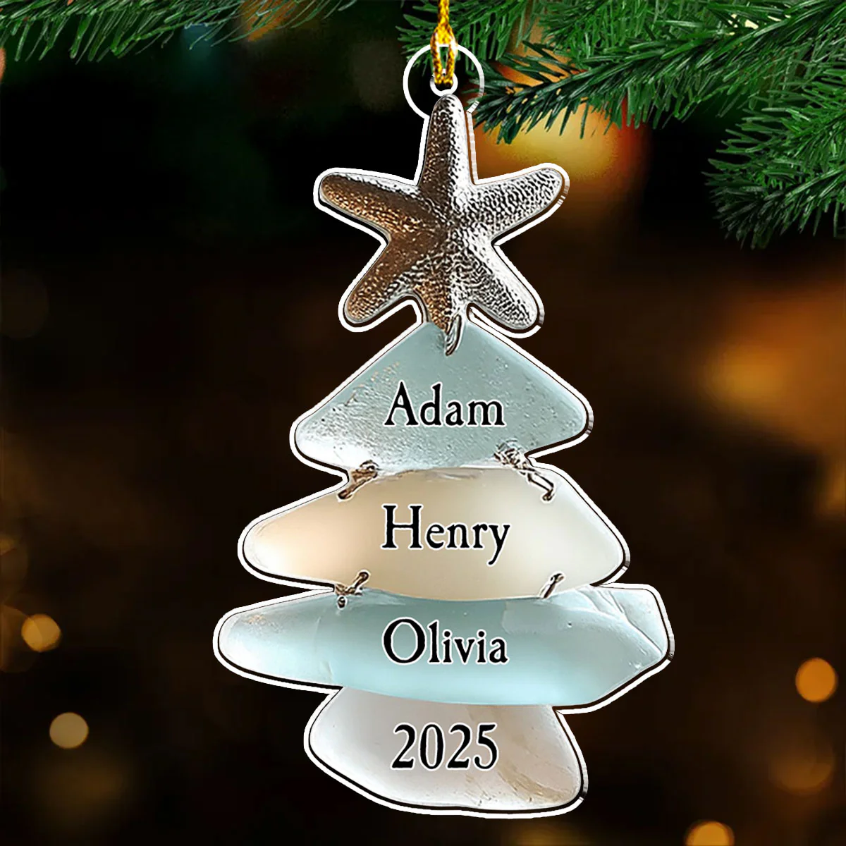 Family Sea - Personalized Custom Acrylic Ornament - Image 5