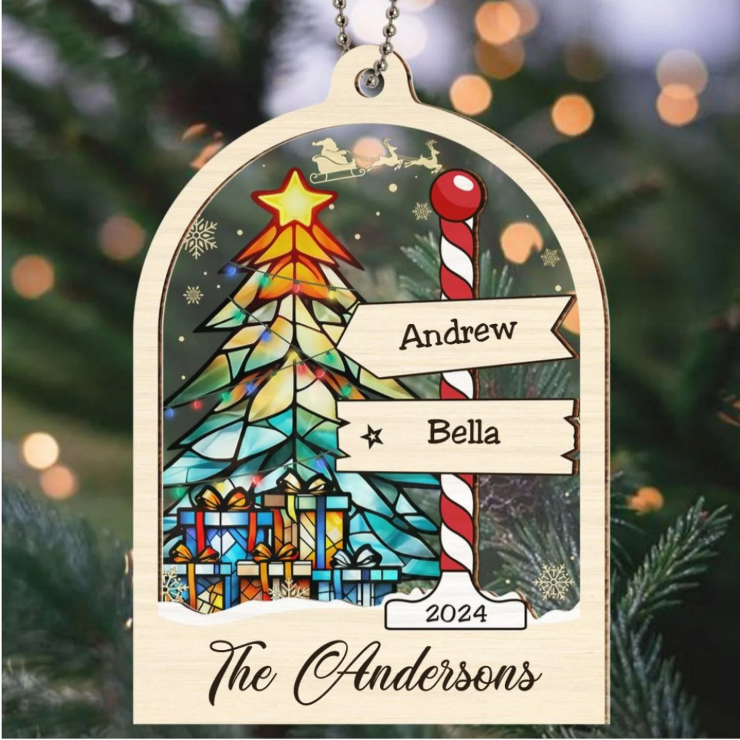 Family Sign - Personalized Custom Suncatcher Ornament - Image 6