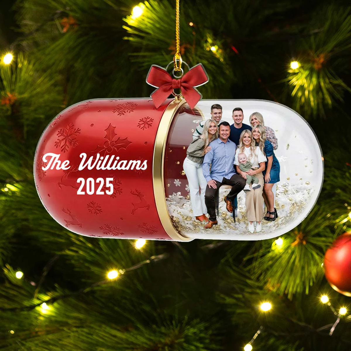 Family Sparkle - Personalized Custom Acrylic Ornament - Image 2