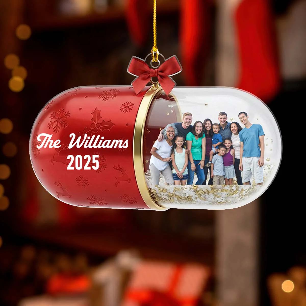 Family Sparkle - Personalized Custom Acrylic Ornament - Image 4