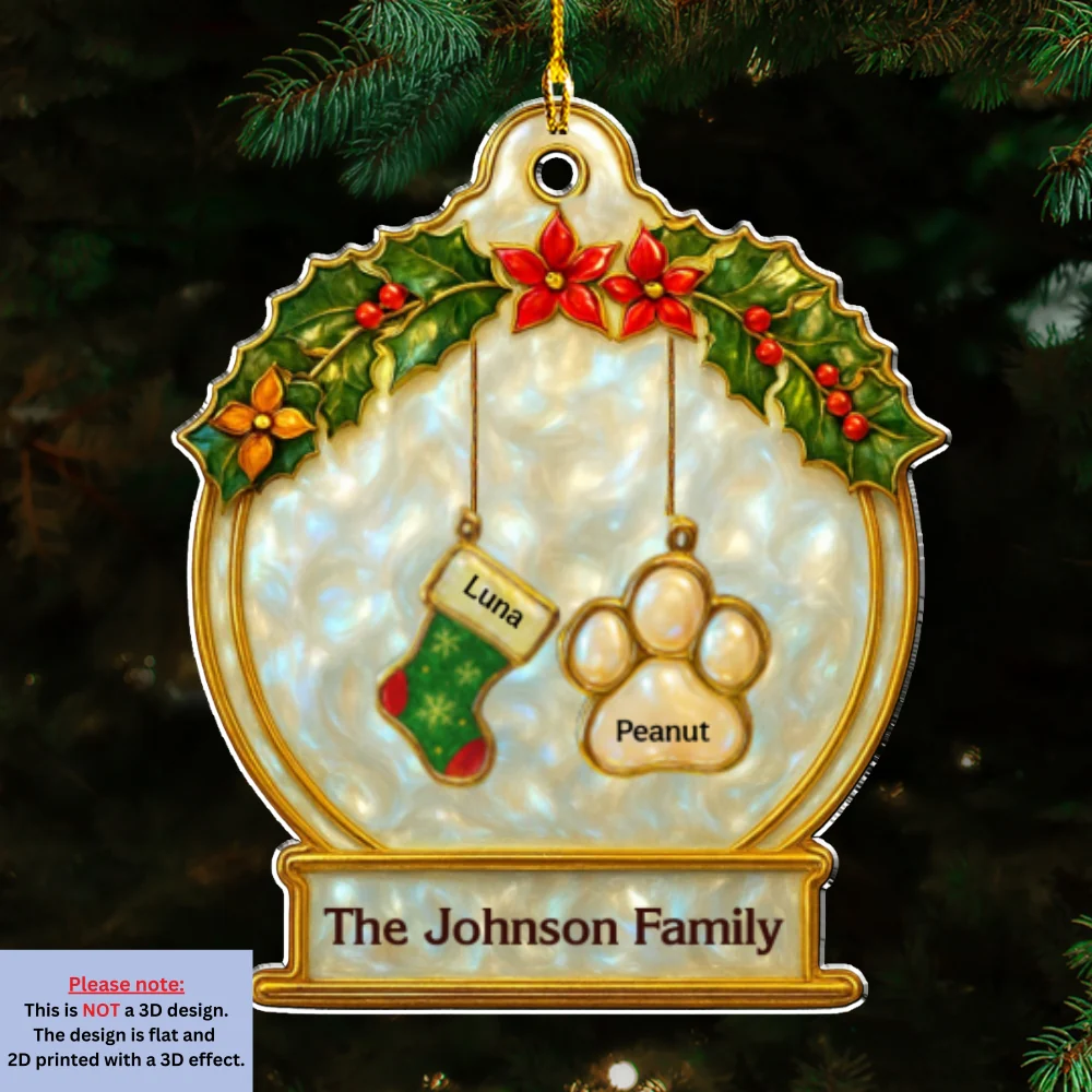 Family Stockings - Personalized Custom Acrylic Ornament - Image 6