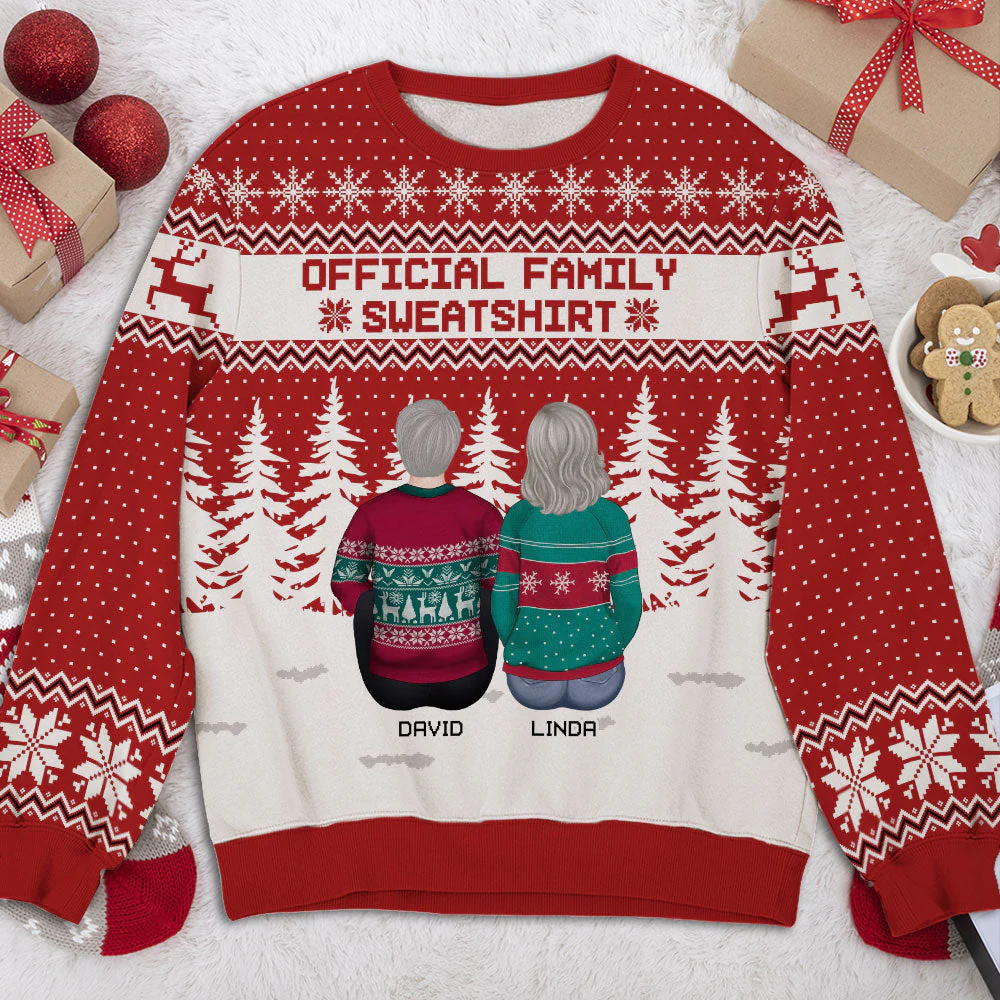 Family Sweatshirt - Personalized Custom All-Over-Print Sweatshirt - Image 4
