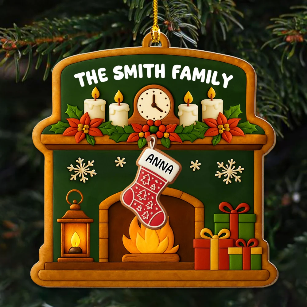 Family The Love That Never End - Personalized Custom Wood Ornament - Image 5
