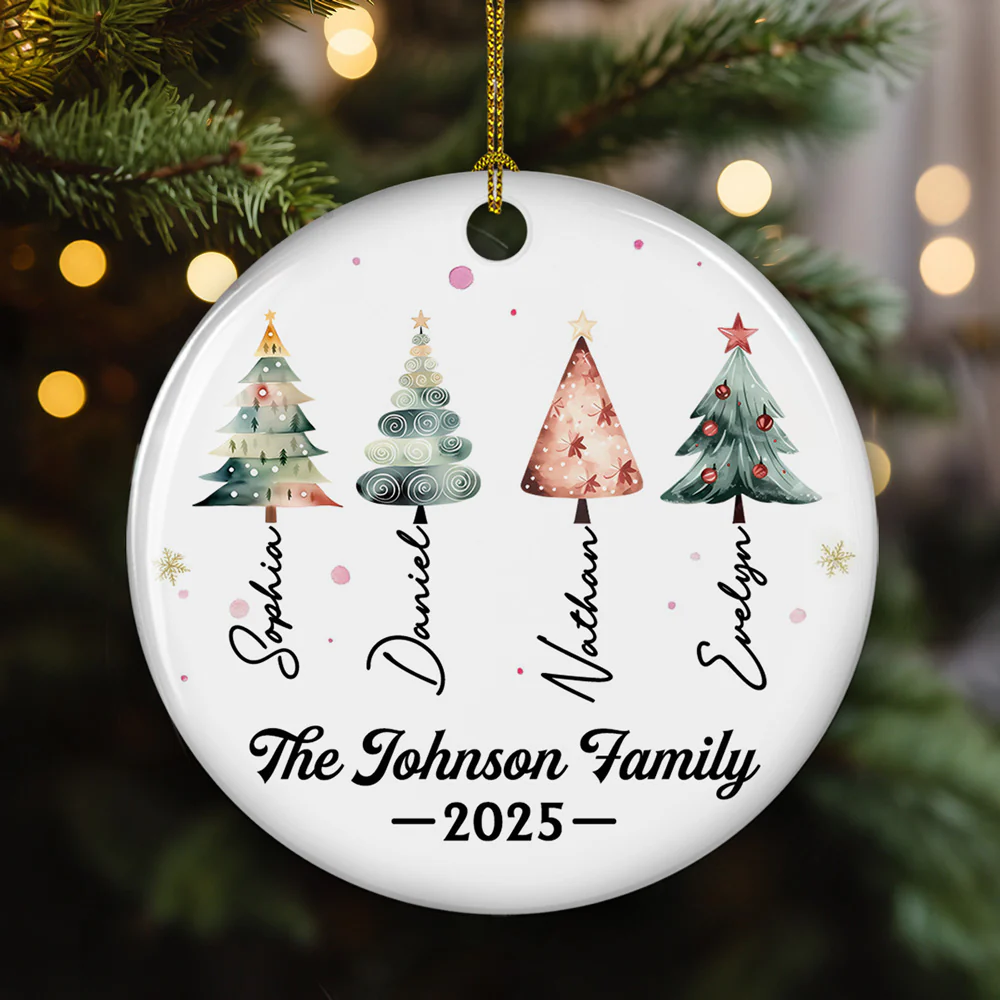 Family Themes - Personalized Custom Ceramic Ornament - Image 2