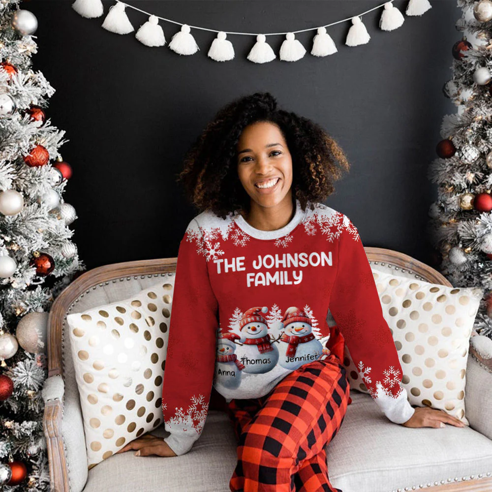 Family Together Christmas - Personalized Custom All-Over-Print Sweatshirt - Image 3