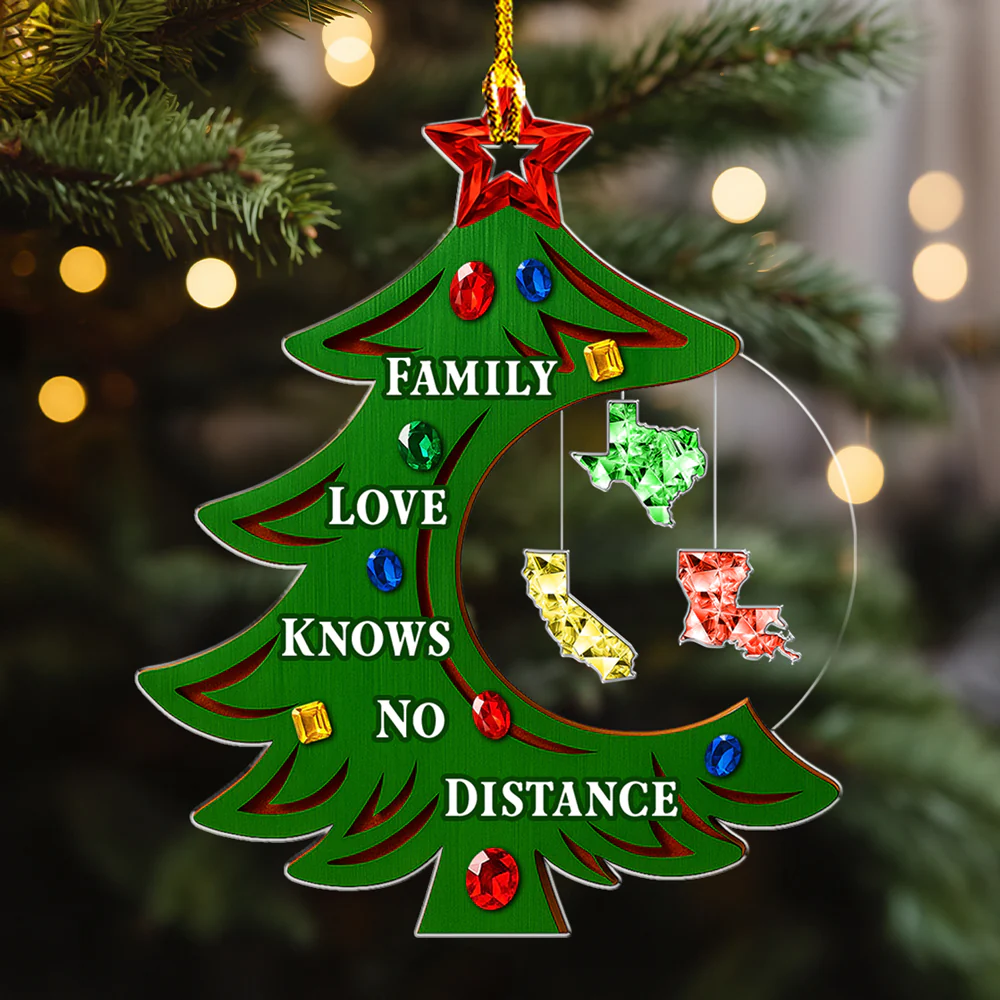 Family Together Custom States - Personalized Custom Acrylic Ornament - Image 4