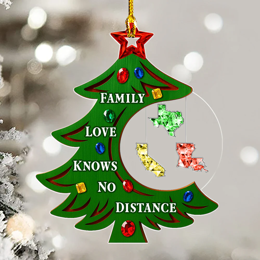 Family Together Custom States - Personalized Custom Acrylic Ornament - Image 6