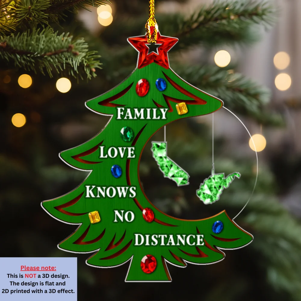 Family Together Custom States - Personalized Custom Acrylic Ornament - Image 8