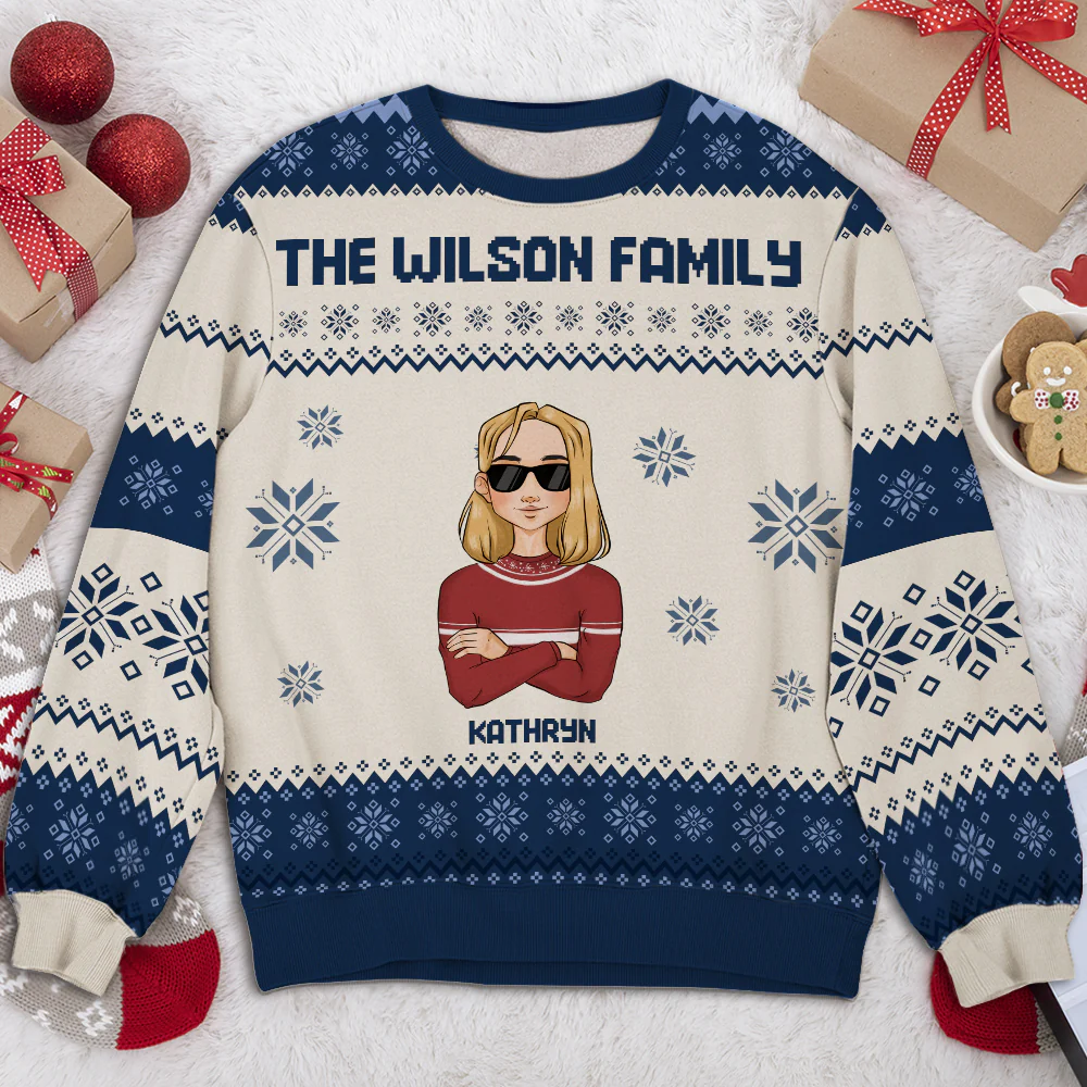 Family Together - Personalized Custom All-Over-Print Sweatshirt - Image 2