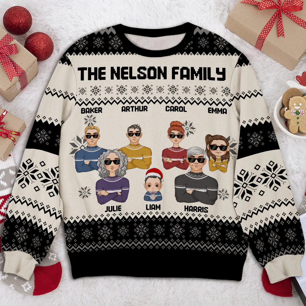 Family Together - Personalized Custom All-Over-Print Sweatshirt - Image 3