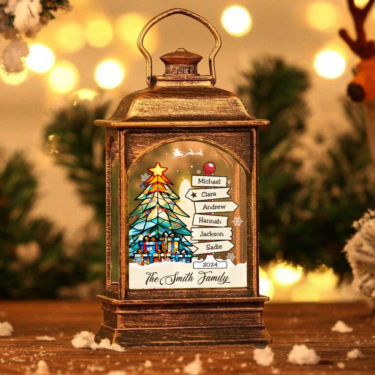 Family Tree - Personalized Custom Christmas Wind Lamp