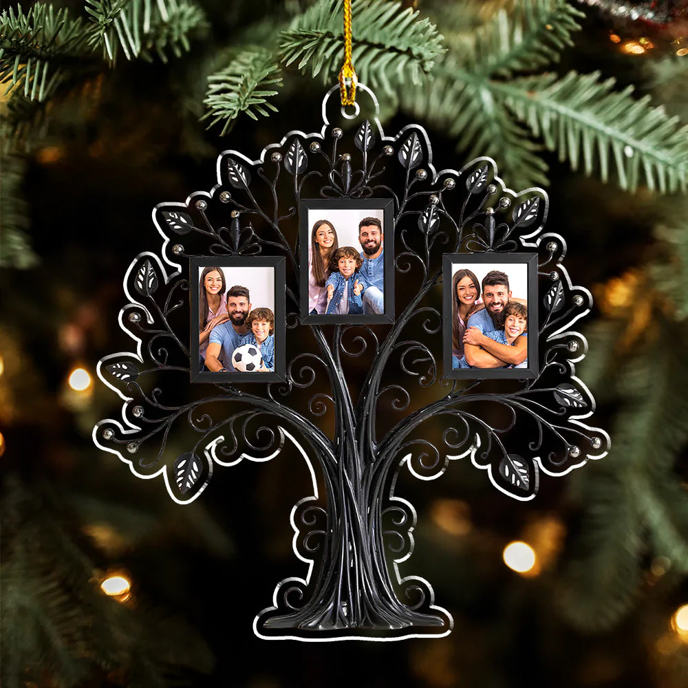 Family Tree Photo - Personalized Custom Acrylic Ornament - Image 4