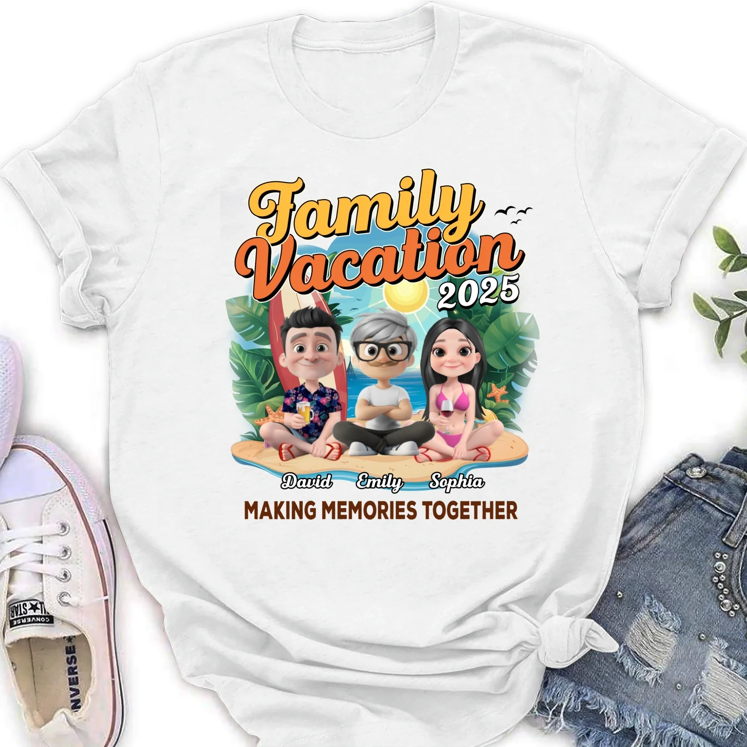 Family Vacation Making Memories Together - Personalized Custom Shirt - Image 20