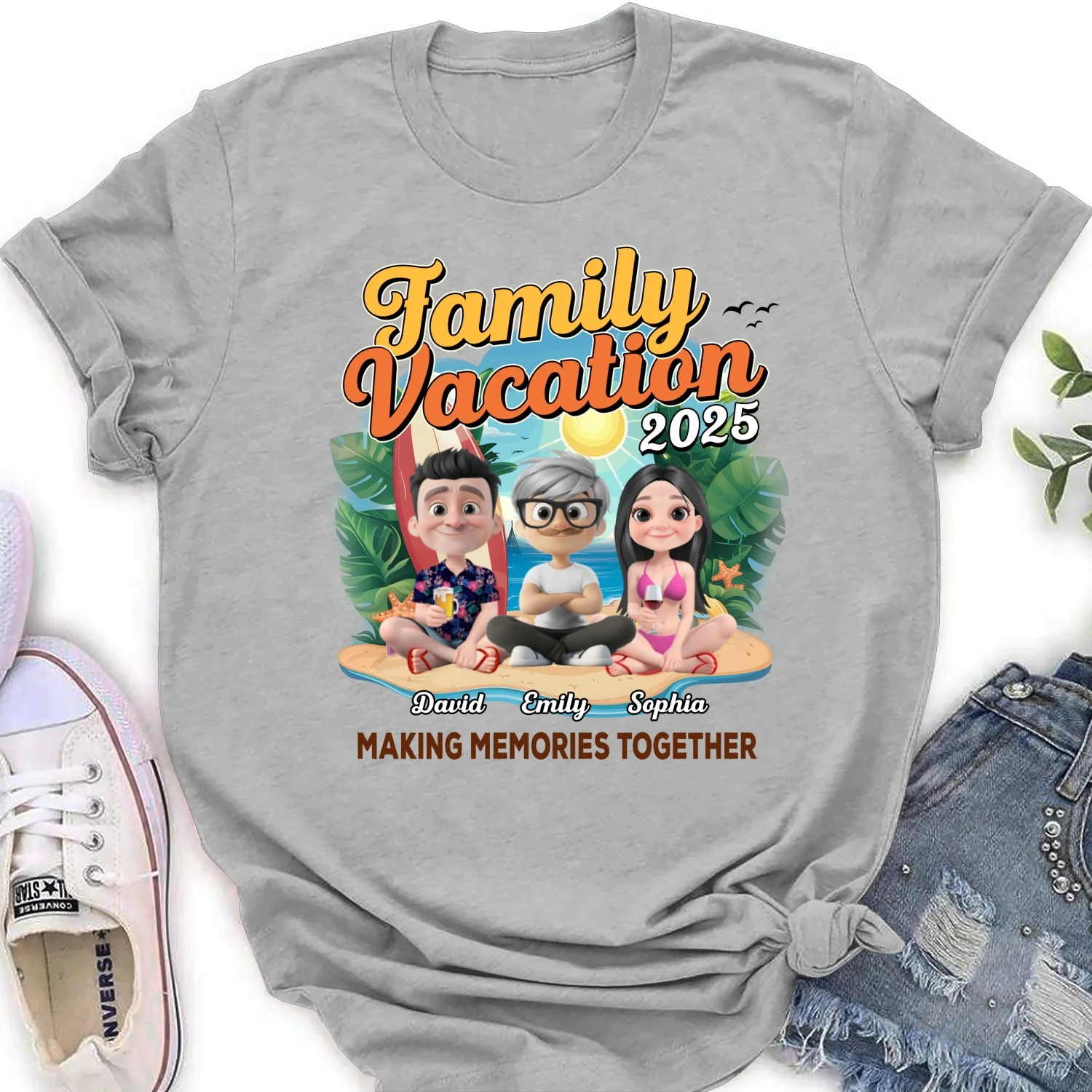 Family Vacation Making Memories Together - Personalized Custom Shirt - Image 21