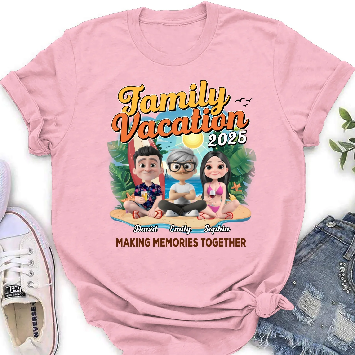 Family Vacation Making Memories Together - Personalized Custom Shirt - Image 22
