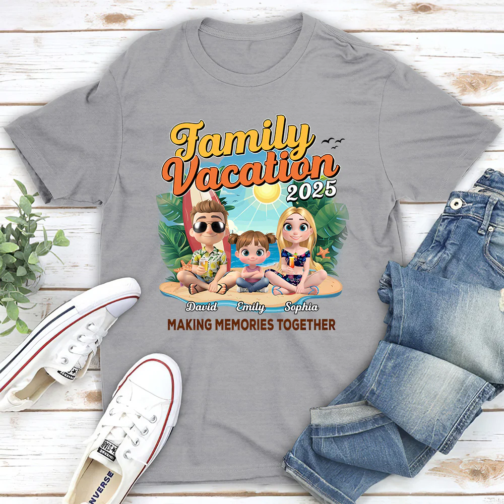 Family Vacation Making Memories Together - Personalized Custom Shirt - Image 3