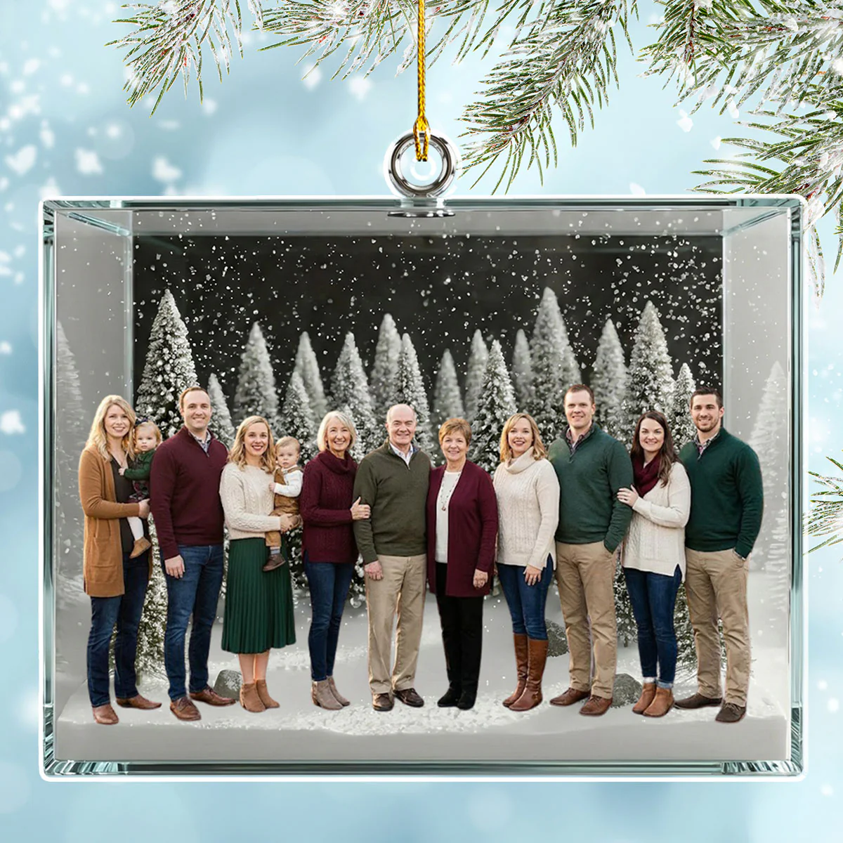 Family Winter Wonderland - Personalized Custom Acrylic Ornament - Image 2
