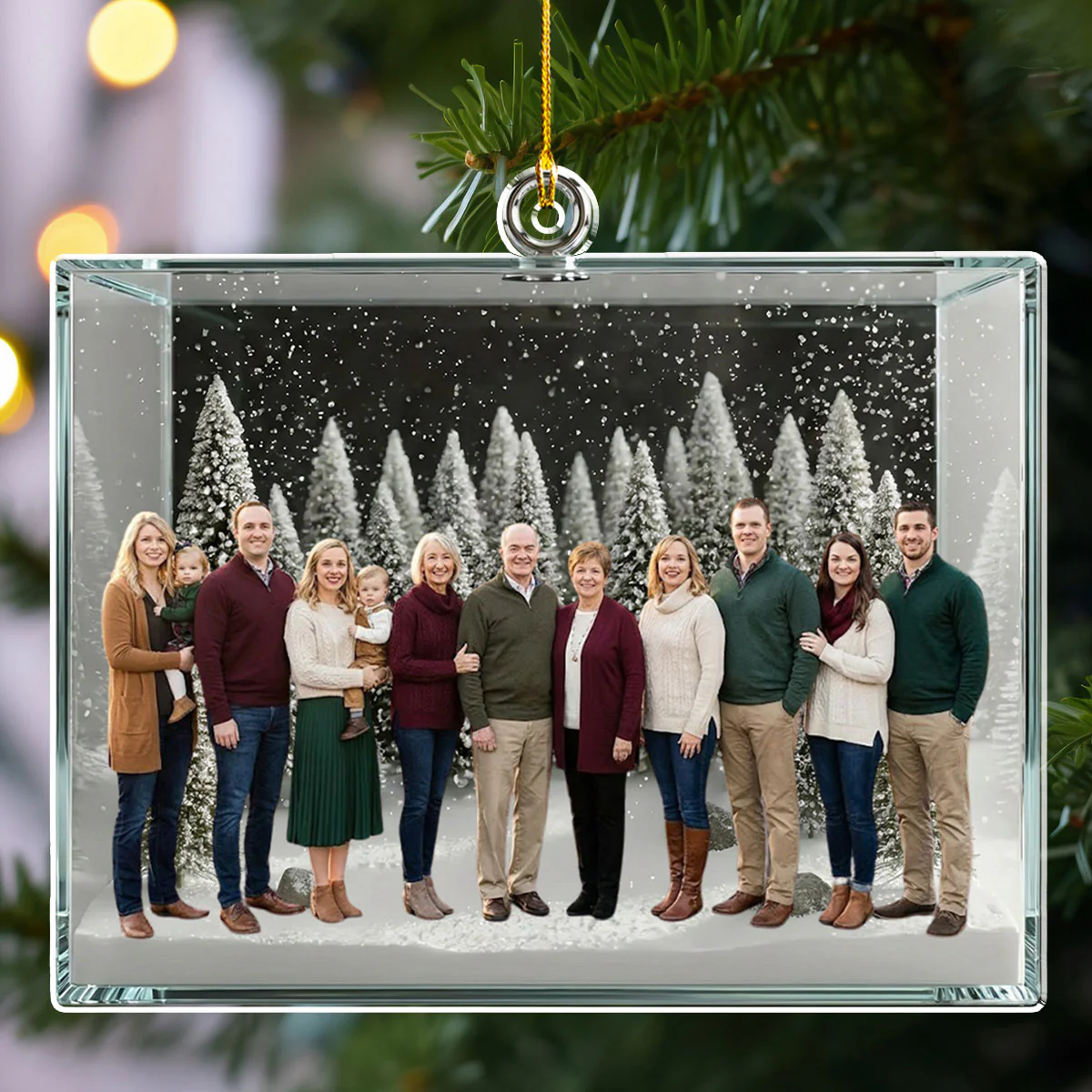 Family Winter Wonderland - Personalized Custom Acrylic Ornament - Image 3