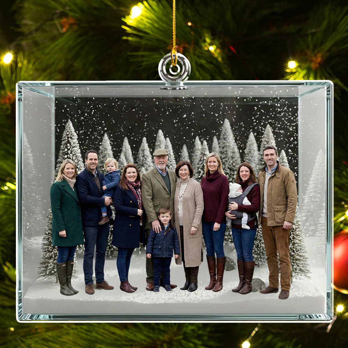 Family Winter Wonderland - Personalized Custom Acrylic Ornament - Image 4