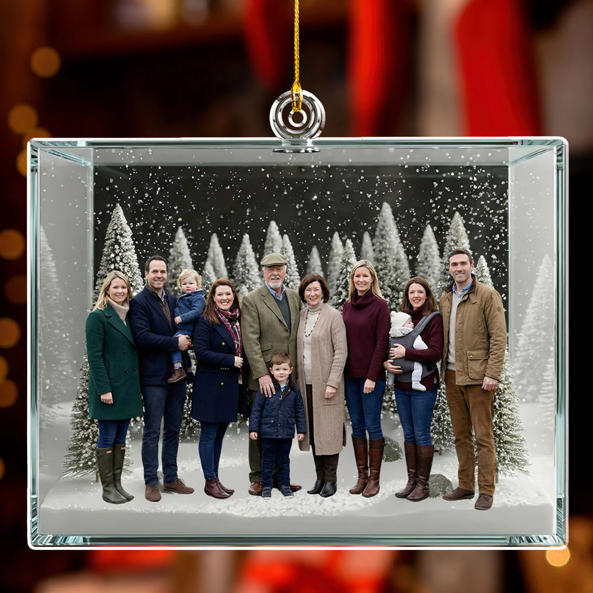 Family Winter Wonderland - Personalized Custom Acrylic Ornament - Image 5