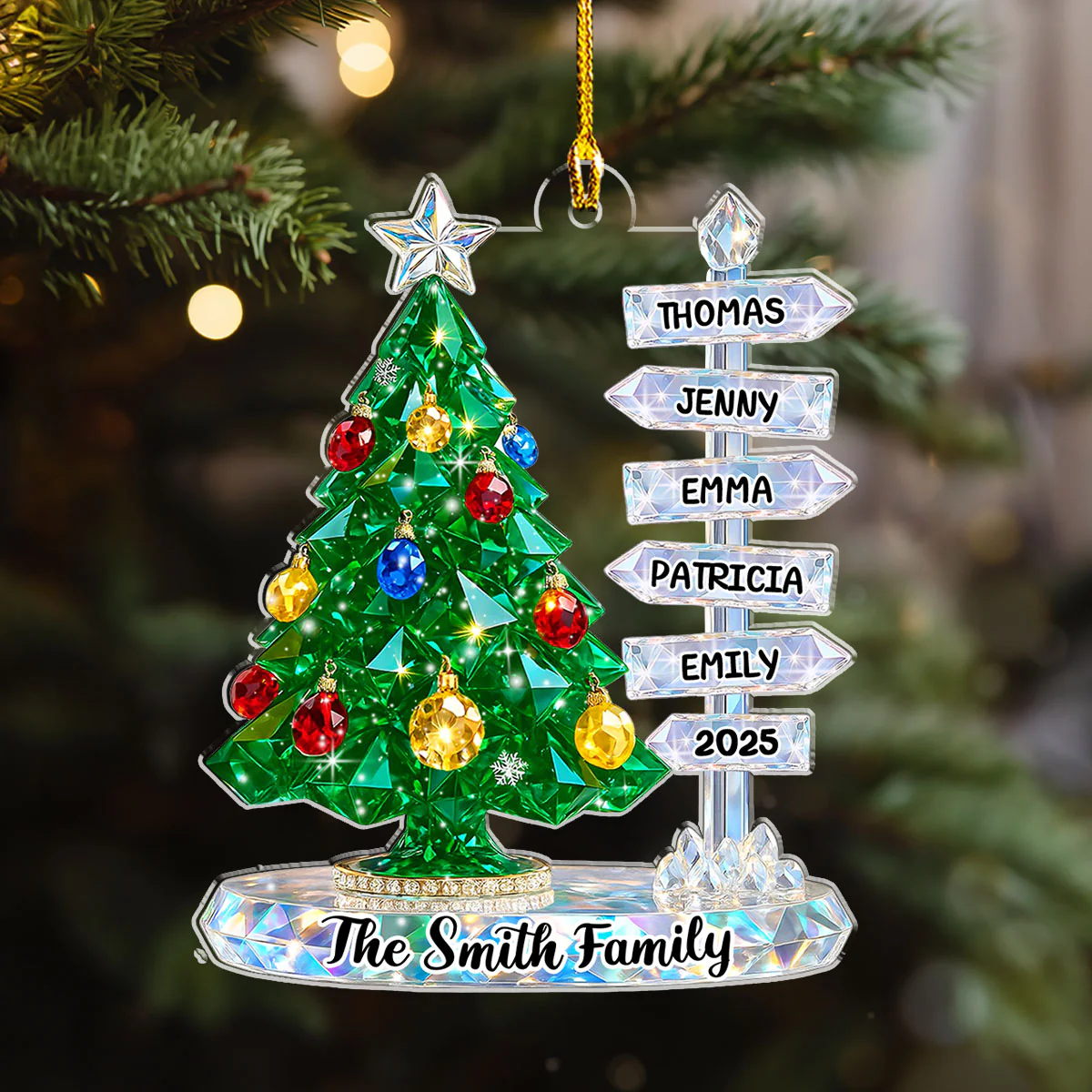 Family Wonder -  Personalized Custom 3D Inflated Effect Acrylic Ornament