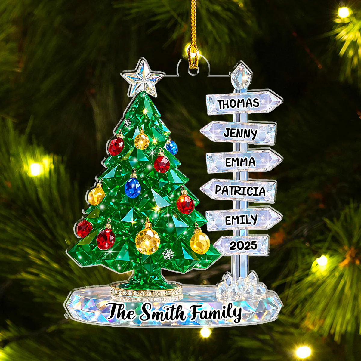 Family Wonder -  Personalized Custom 3D Inflated Effect Acrylic Ornament - Image 2