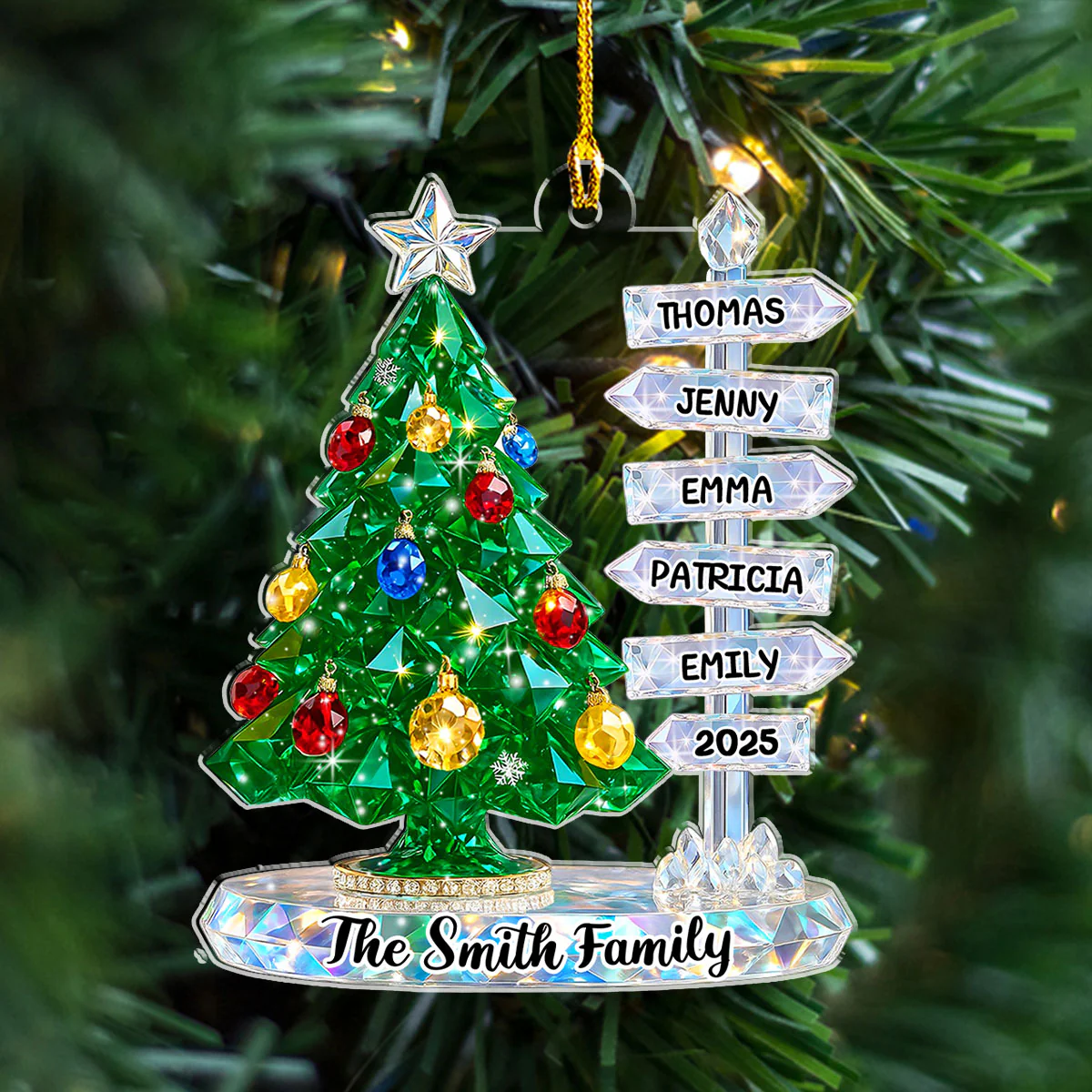 Family Wonder -  Personalized Custom 3D Inflated Effect Acrylic Ornament - Image 4