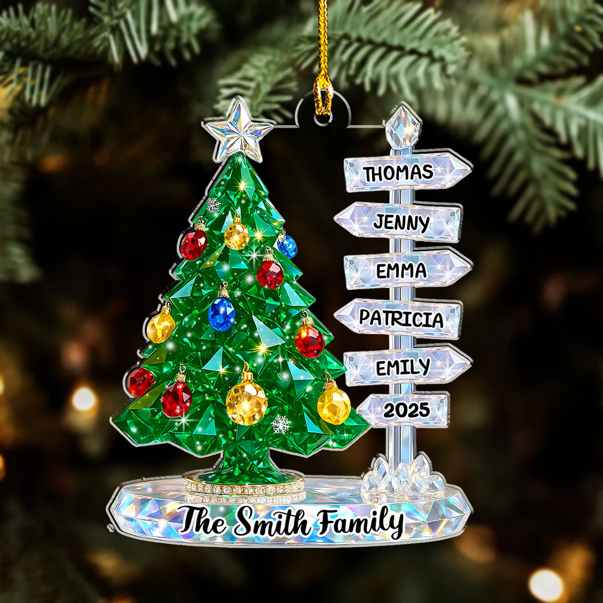 Family Wonder -  Personalized Custom 3D Inflated Effect Acrylic Ornament - Image 5