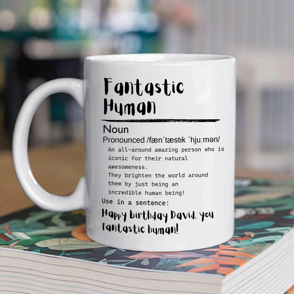 Fantastic Human - Personalized Custom Coffee Mug - Image 3
