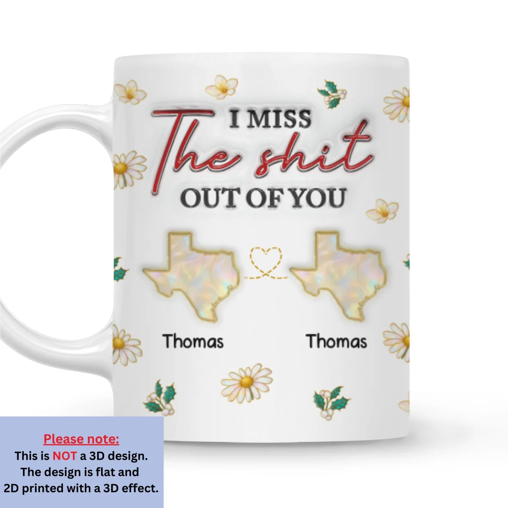 Far Apart But Still Close - Personalized Custom 3D Inflated Effect Coffee Mug - Image 6