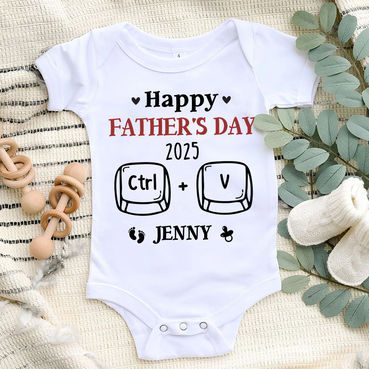 Father And Baby Matching - Personalized Custom T-shirt And Onesie - Image 8