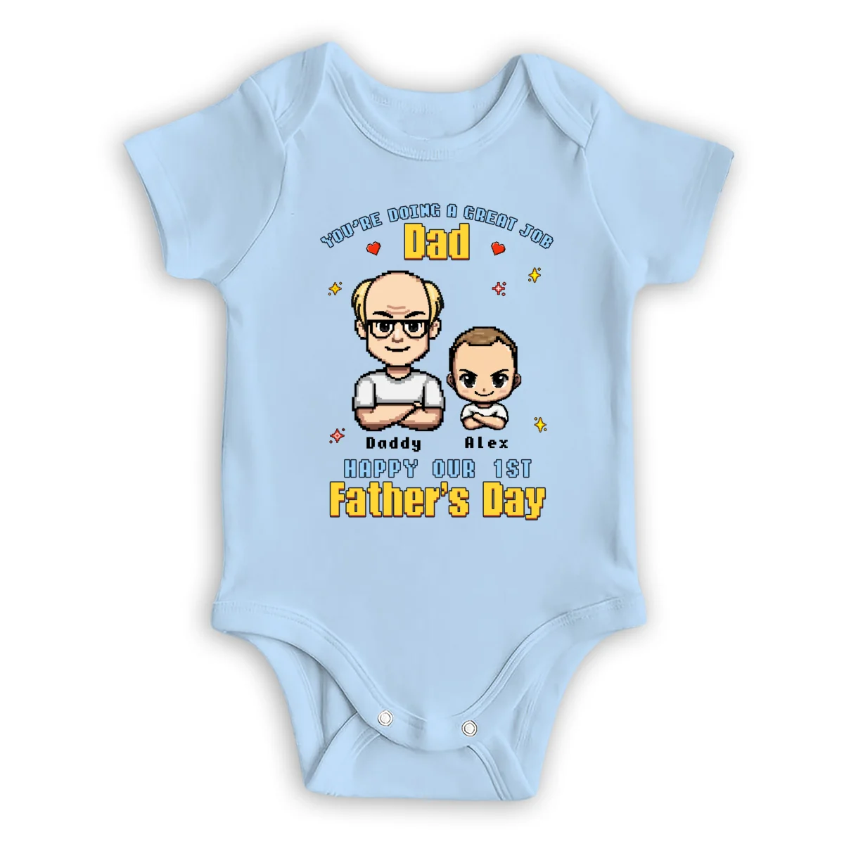 Father And Baby - Personalized Custom Baby Onesie - Image 8