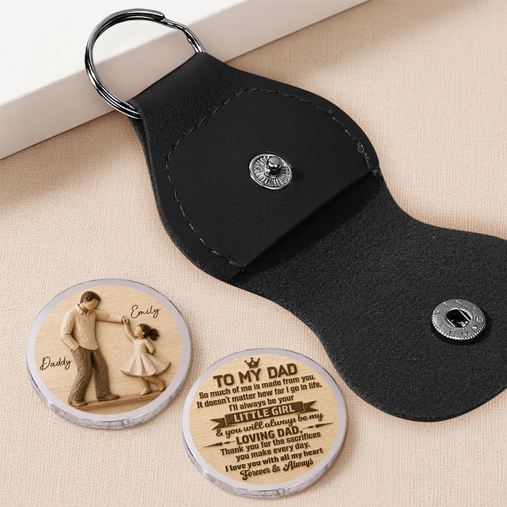 Father And Daughter Dancing - Personalized Custom Pocket Hug - Image 2