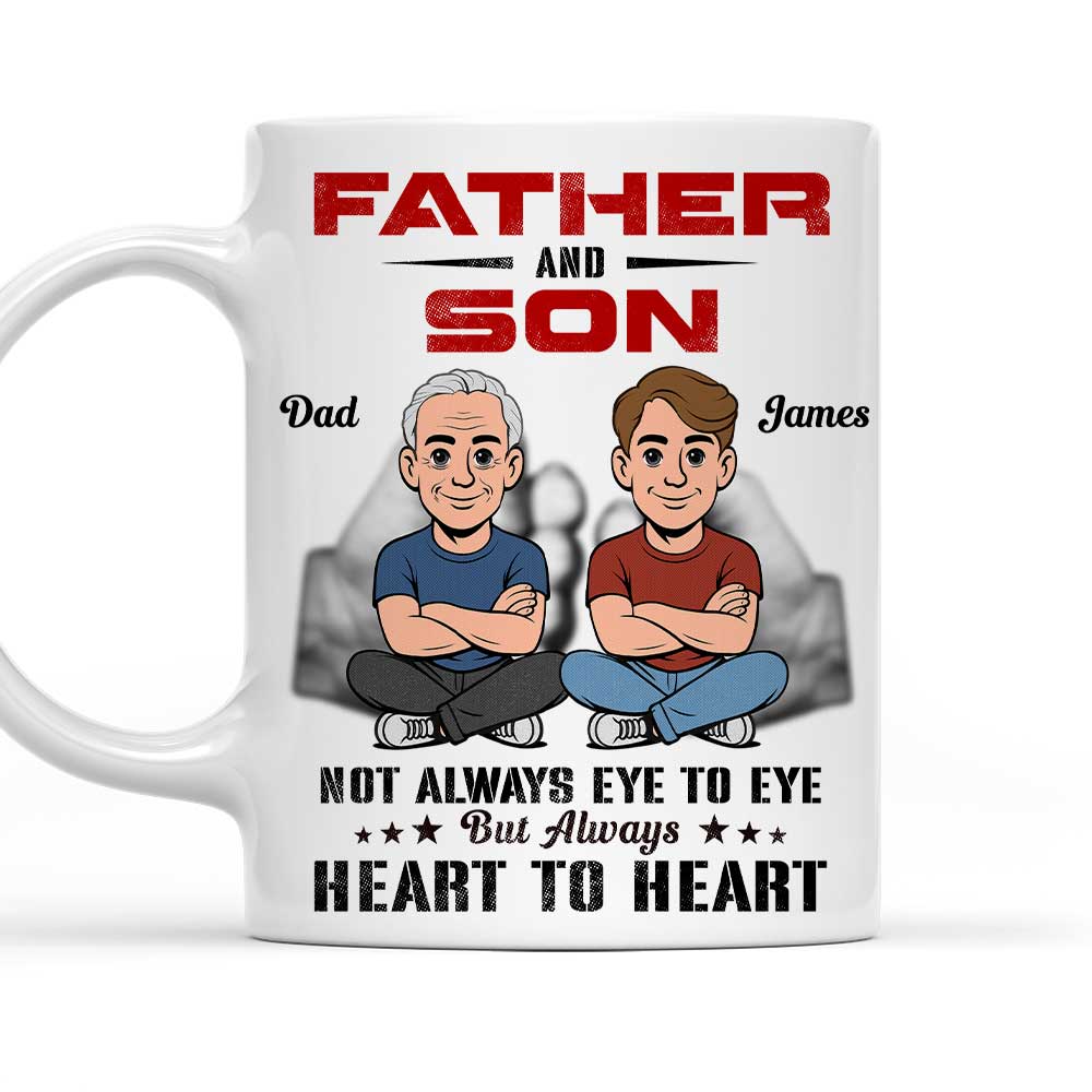 Father Son Forever Strong - Personalized Custom Coffee Mug