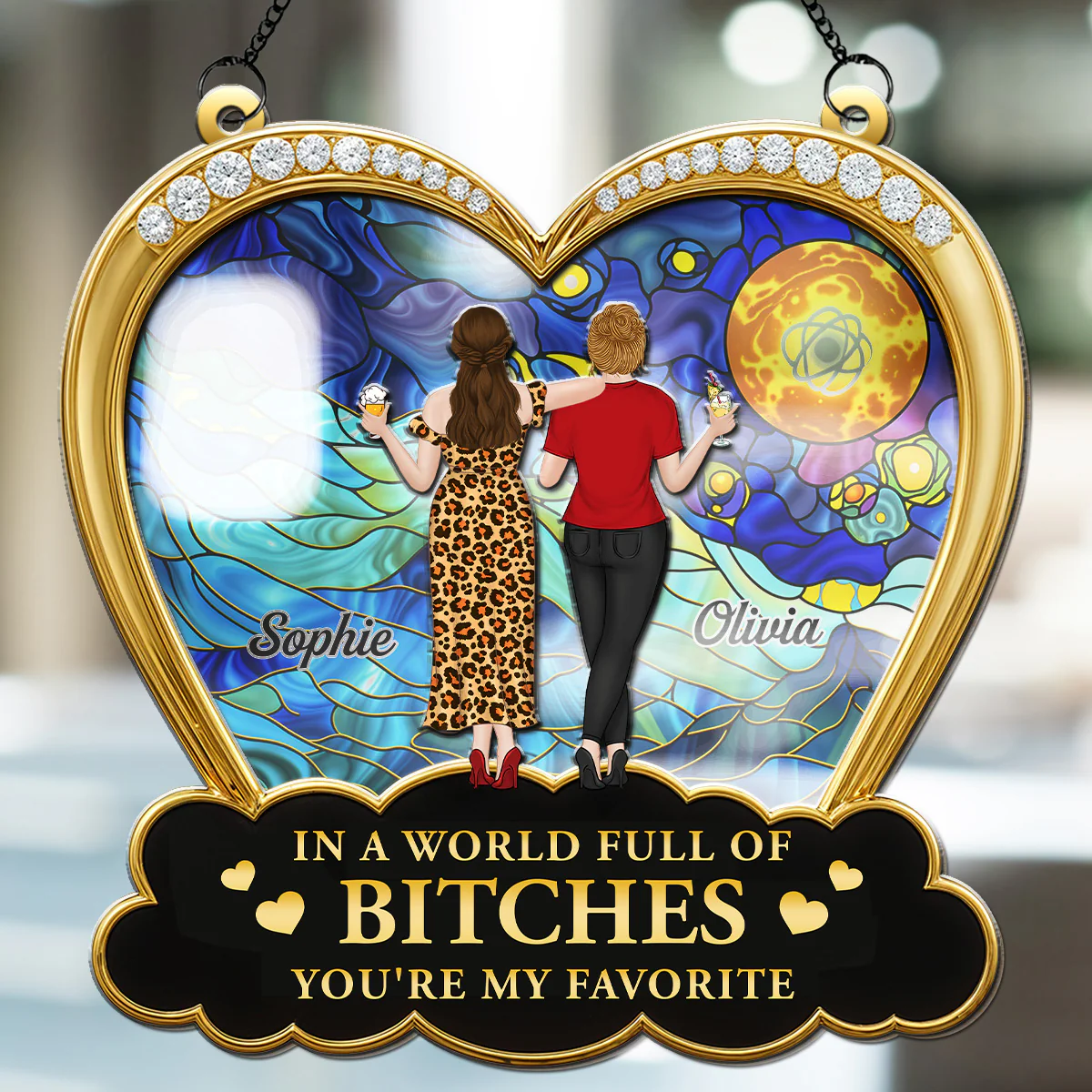 Favorite Besties - Personalized Custom Suncatcher - Image 3