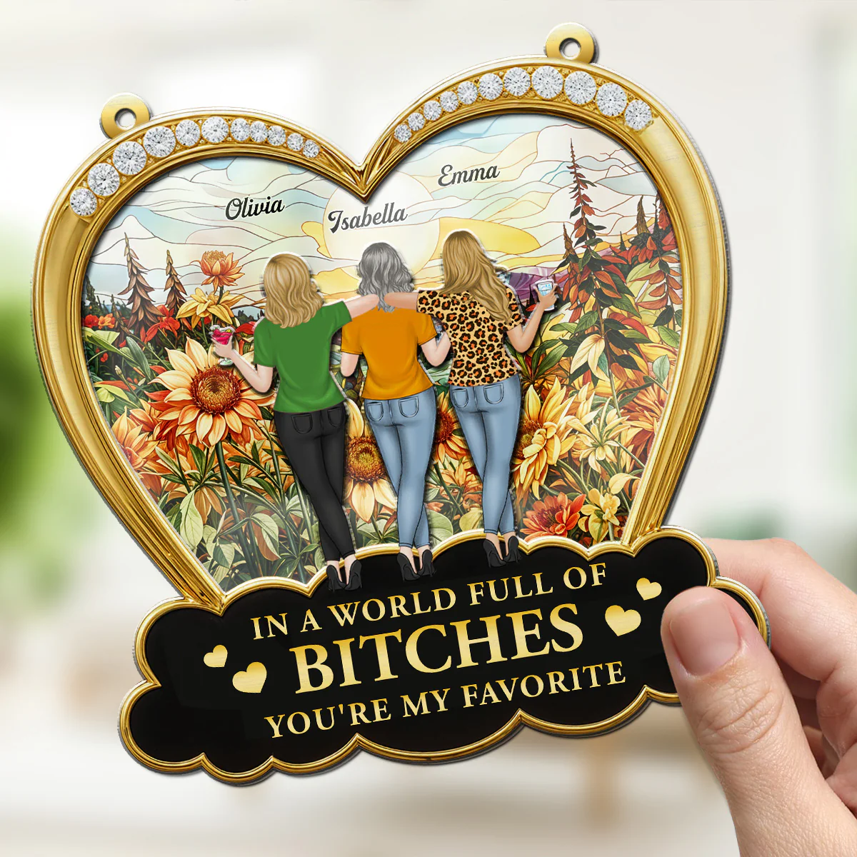 Favorite Besties - Personalized Custom Suncatcher - Image 5