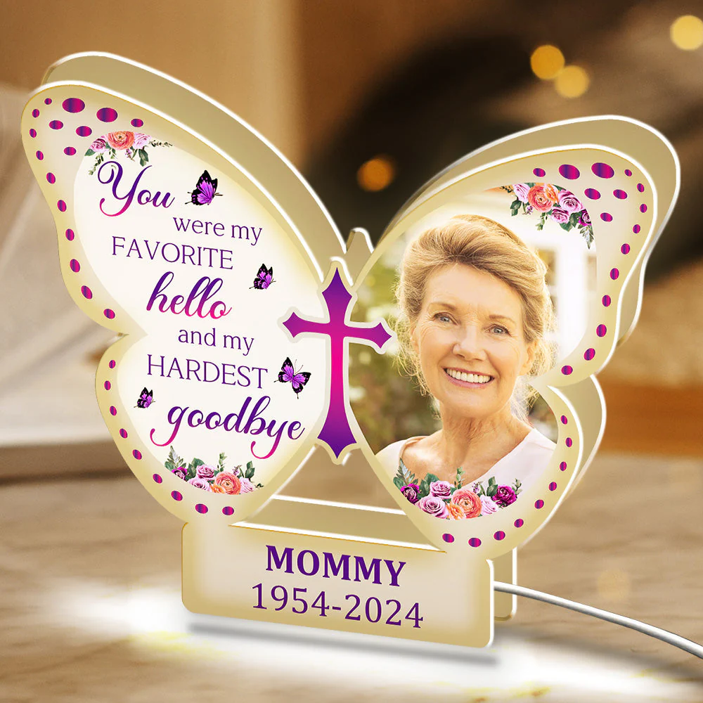 Favorite Hello And Hardest Gooodbye - Personalized Custom Light Box - Image 3