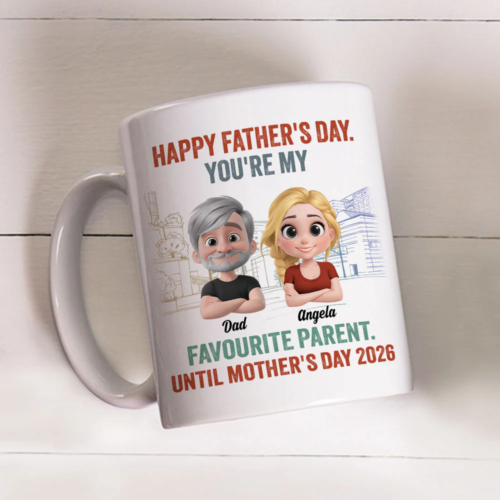 Favorite Parent For Now - Personalized Custom Coffee Mug - Image 2