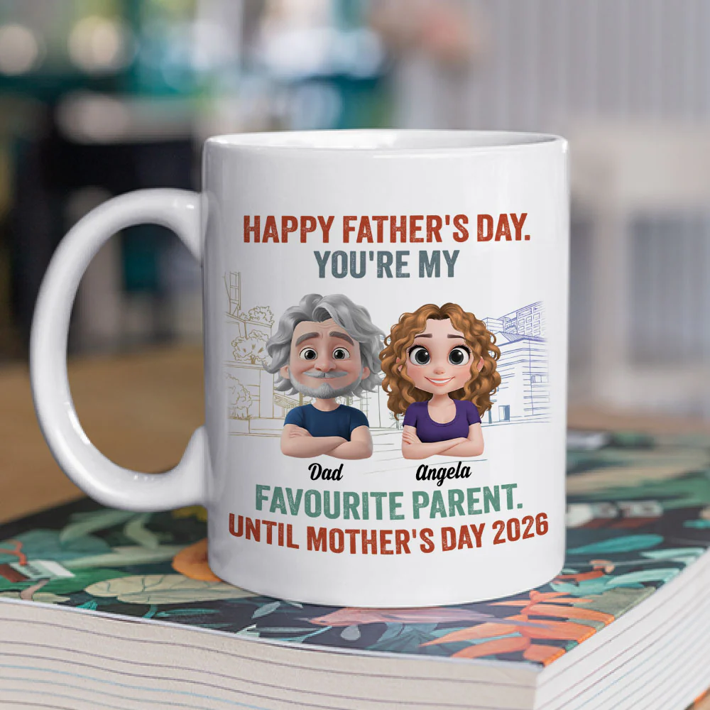 Favorite Parent For Now - Personalized Custom Coffee Mug - Image 3