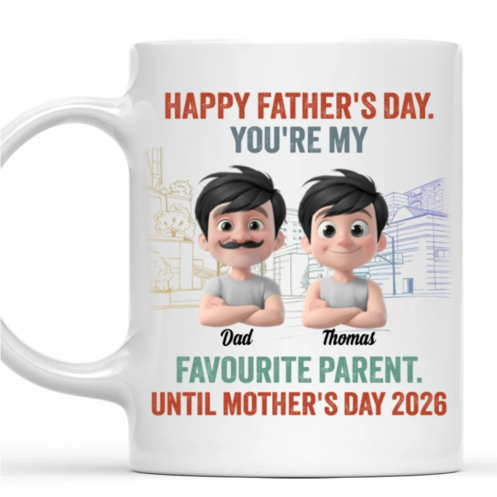 Favorite Parent For Now - Personalized Custom Coffee Mug - Image 6