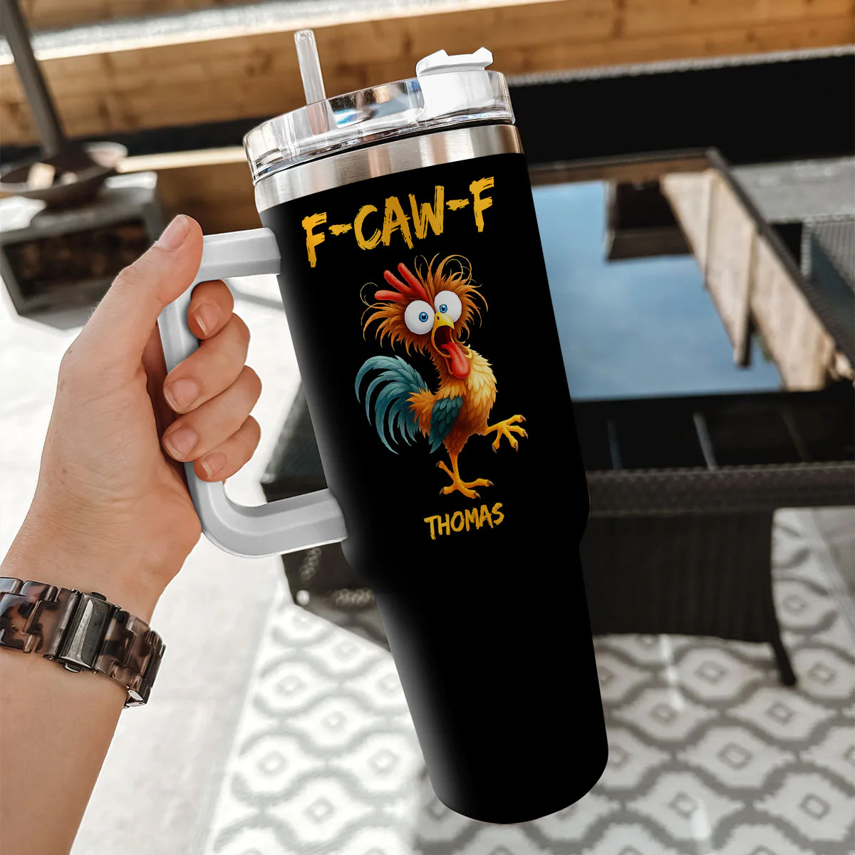 FCAWF Chicken Humor - Personalized Custom Tumbler - Image 10