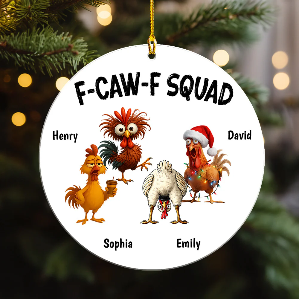 FCAWF Squad Christmas - Personalized Custom Acrylic Ornament