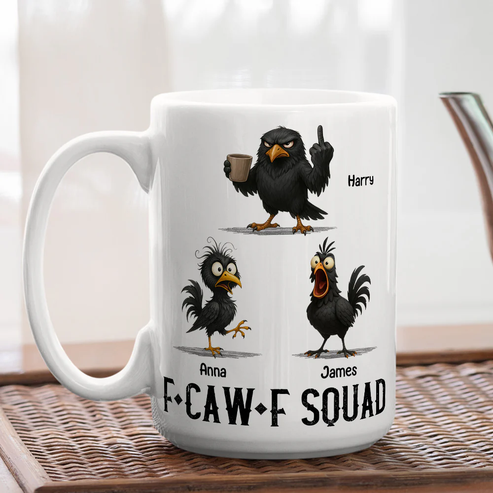 FCAWF Squad Crow - Personalized Custom Coffee Mug - Image 3