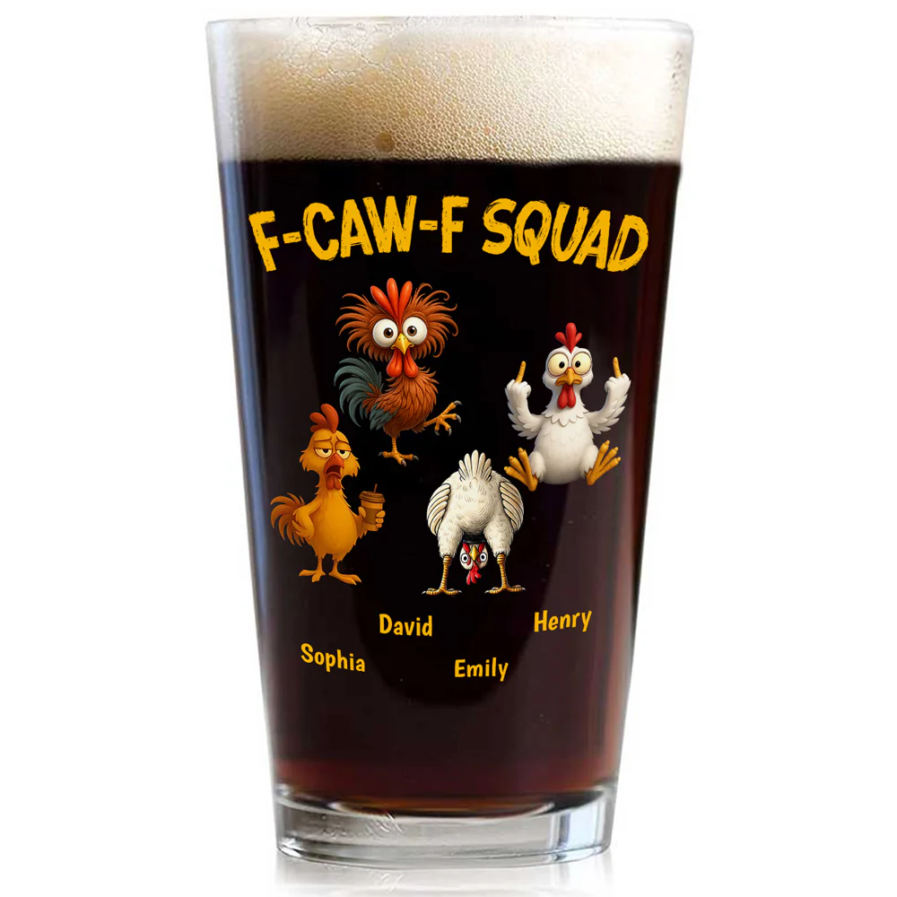 FCAWF Squad - Personalized Custom Beer Glass