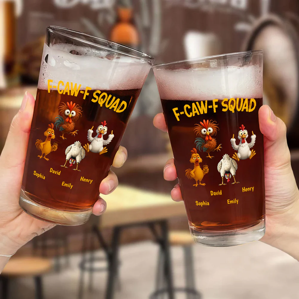 FCAWF Squad - Personalized Custom Beer Glass - Image 5