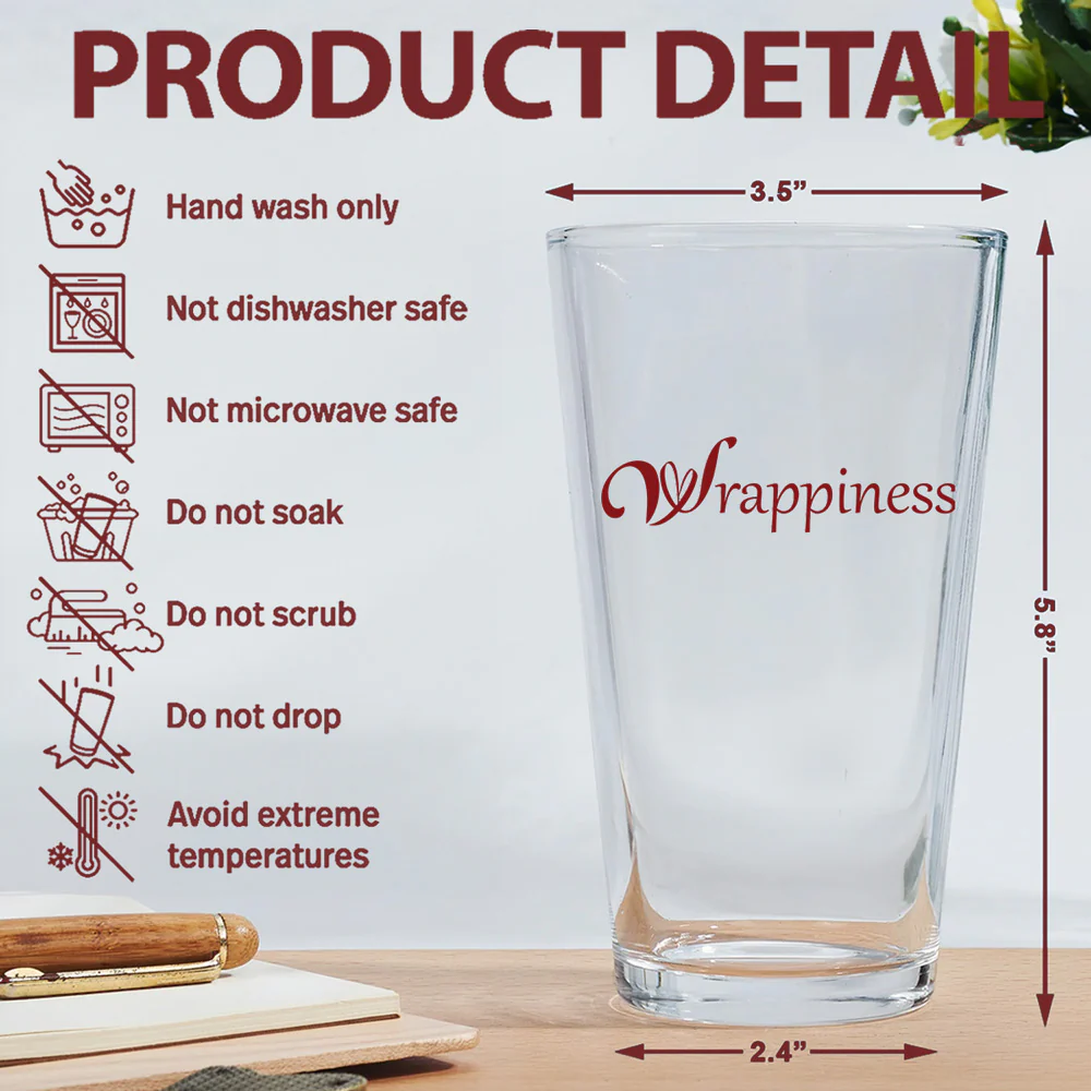FCAWF Squad - Personalized Custom Beer Glass - Image 6