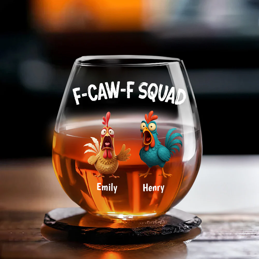 FCAWF Squad - Personalized Custom Wine Glass - Image 3
