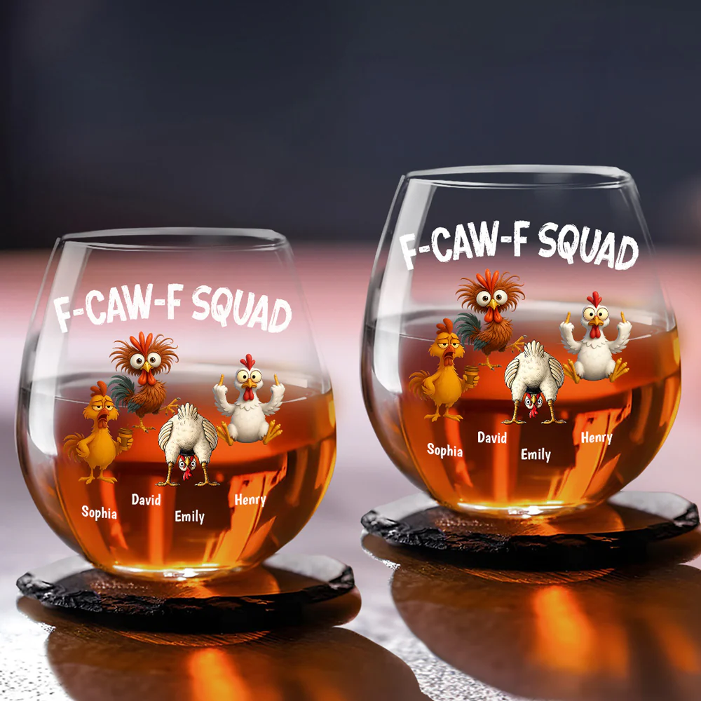 FCAWF Squad - Personalized Custom Wine Glass - Image 4