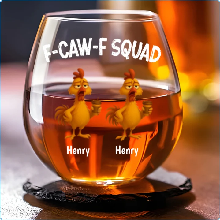FCAWF Squad - Personalized Custom Wine Glass - Image 5
